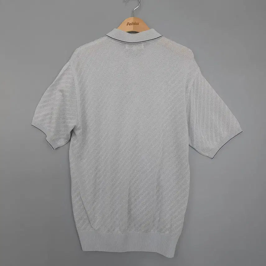 [BUNJANG] DAKS London Blend Knit Collar Short Sleeve T-shirt / 닥스 DAKS 런던 혼방 니트 카라 반팔티 100