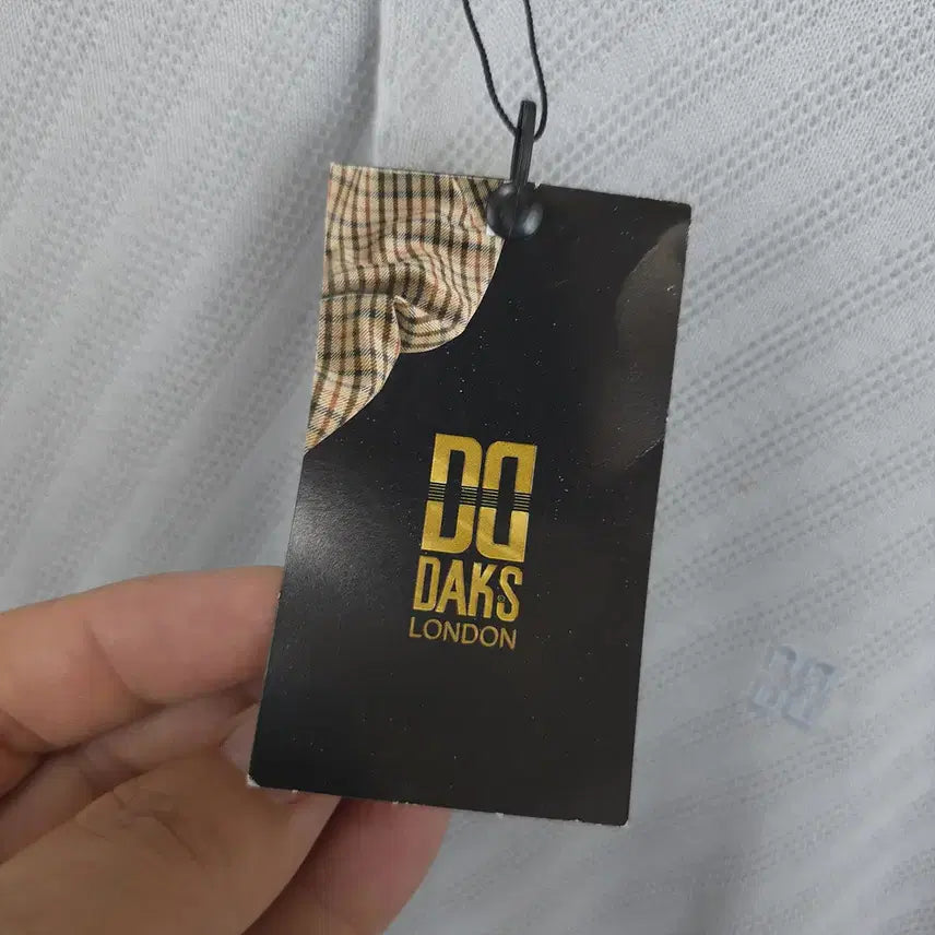 [BUNJANG] DAKS London Blend Knit Collar Short Sleeve T-shirt / 닥스 DAKS 런던 혼방 니트 카라 반팔티 100