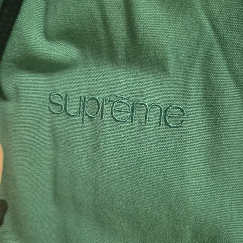[BUNJANG] Supreme Leather Collar Utility Jacket - Green / [XL] 23FW 슈프림 레더 칼라 유틸리티 자켓 그린