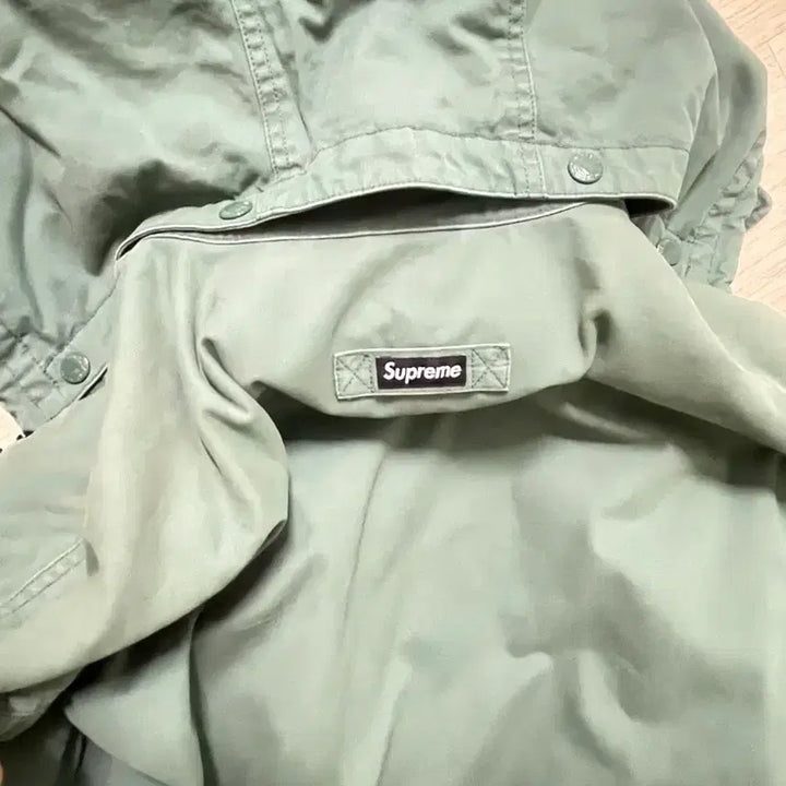[BUNJANG] Supreme Leather Collar Utility Jacket - Green / [XL] 23FW 슈프림 레더 칼라 유틸리티 자켓 그린