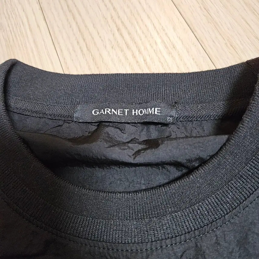 [BUNJANG] Garnet Homme Black Windbreaker Pullover Anorak / 가넷옴므 블랙 윈드브레이커 풀오버 나일론맨투맨 아노락