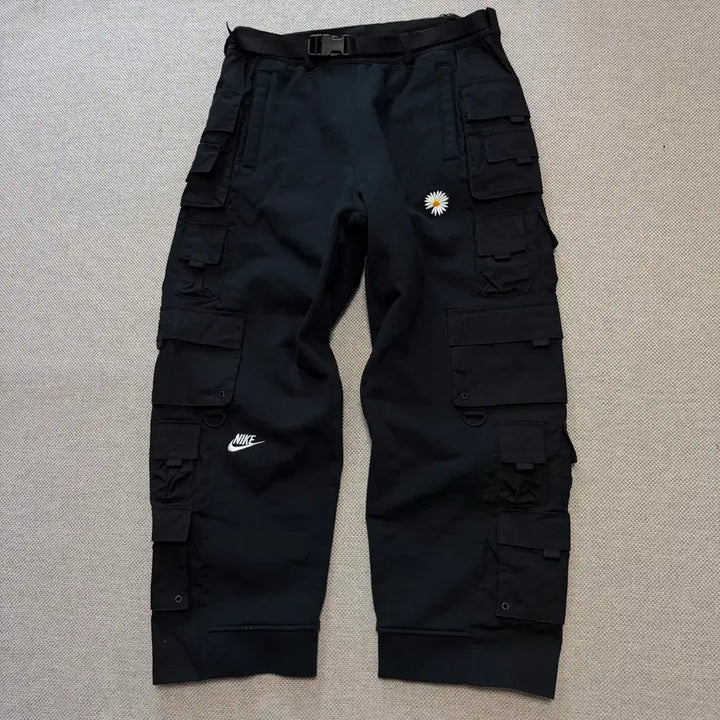 [BUNJANG] Nike x Peaceminusone Wide Cargo Pants Black / 나이키 x 피스마이너스원 와이드 팬츠 블랙