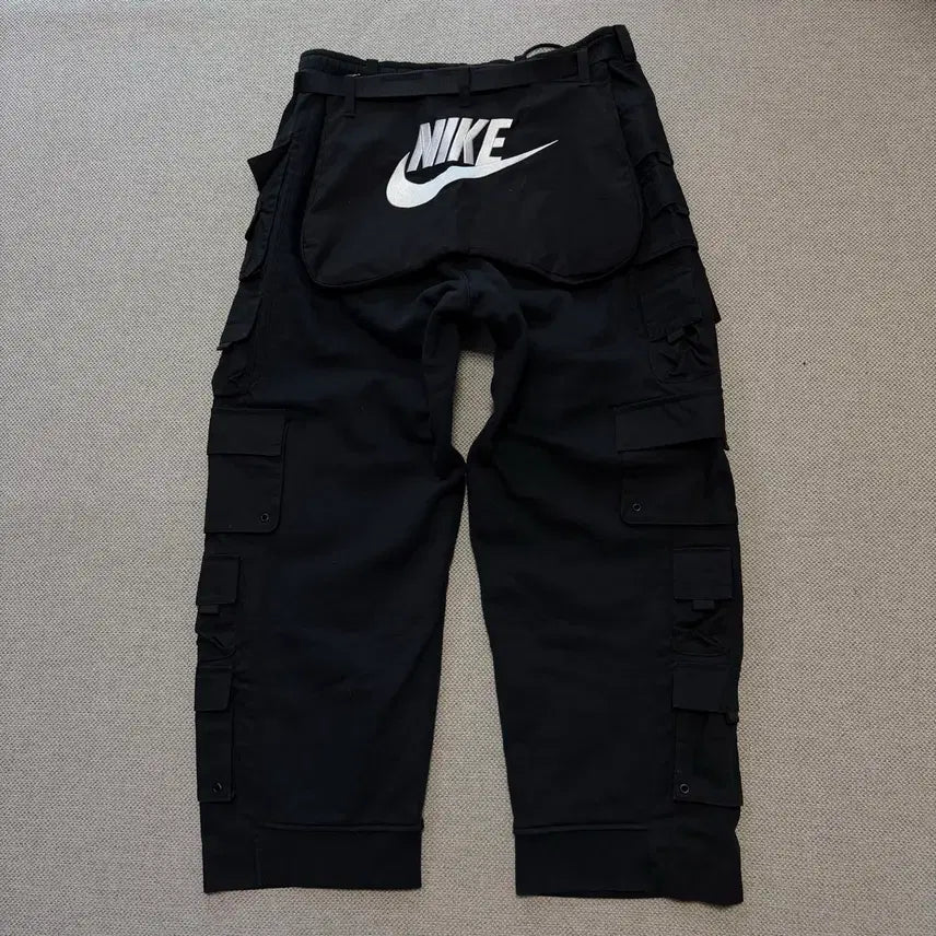 [BUNJANG] Nike x Peaceminusone Wide Cargo Pants Black / 나이키 x 피스마이너스원 와이드 팬츠 블랙