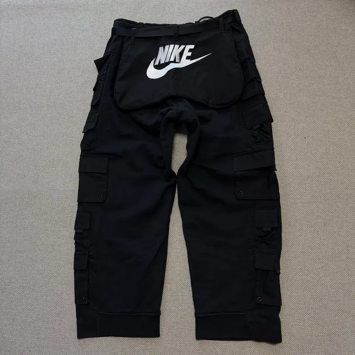 [BUNJANG] Nike x Peaceminusone Wide Cargo Pants Black / 나이키 x 피스마이너스원 와이드 팬츠 블랙