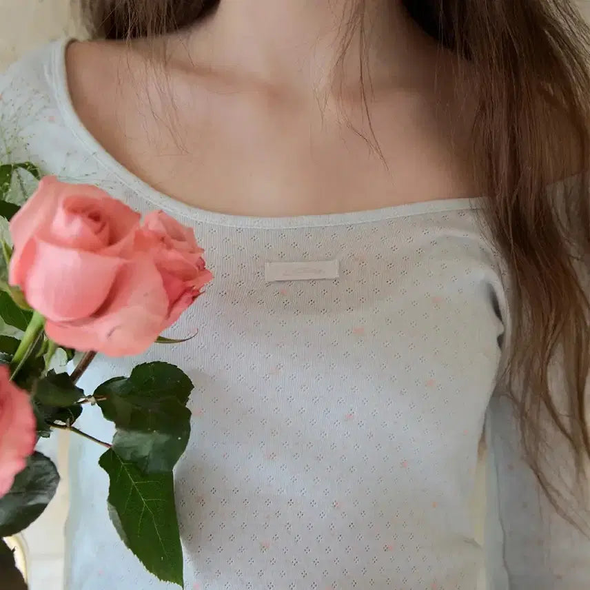 [BUNJANG] Letter From Moon Letters Two-Way Slim T-Shirt Sky Blue / (새상품) 레터프롬문 레터즈 투웨이 슬림 티셔츠 플라워 스카이블루