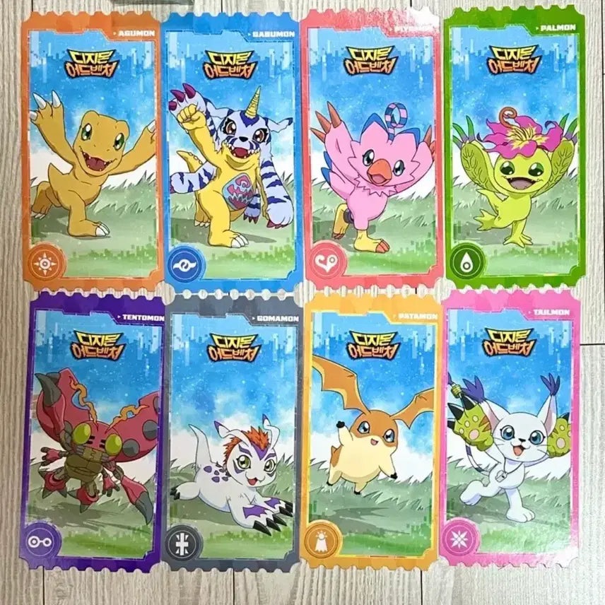 [SOLD OUT] 디지몬 카페 오마케 팝업 전시회 md 구매 특전 풀셋 태일 펜던트