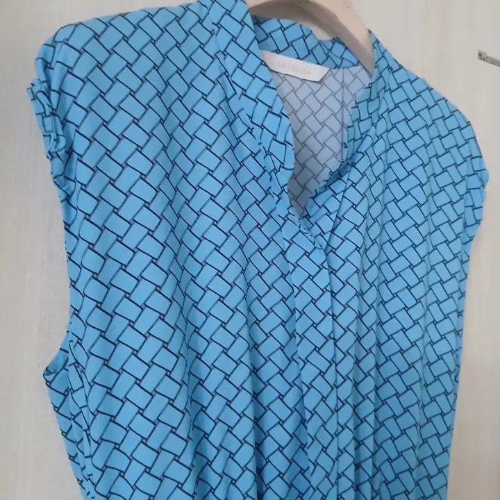 [SOLD OUT] 발렌시아 패턴 원피스 블루