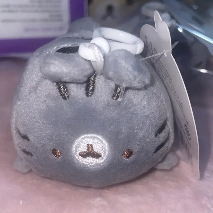 [SOLD OUT] 새상품)몰랑이 말랑이 인형 키링 키홀더 회색고양이 정품