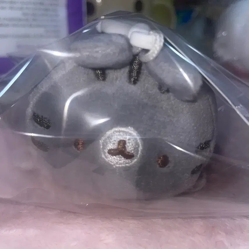 [SOLD OUT] 새상품)몰랑이 말랑이 인형 키링 키홀더 회색고양이 정품