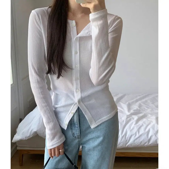 [BUNJANG] Ganesra Marso Ivory Cardigan / 가내스라 마르소 가디건 아이보리