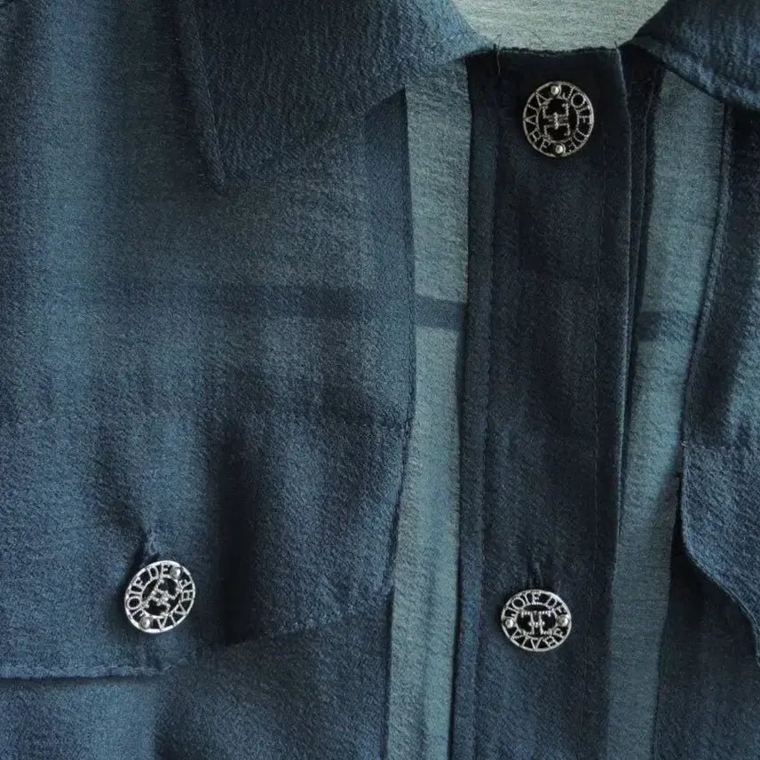 [BUNJANG] Georges Rech Sheer Jacket Blouse 55~66 / 새상품) 네이비 오간자 시스루 셔츠 블라우스 남방 자켓 점퍼 66~77