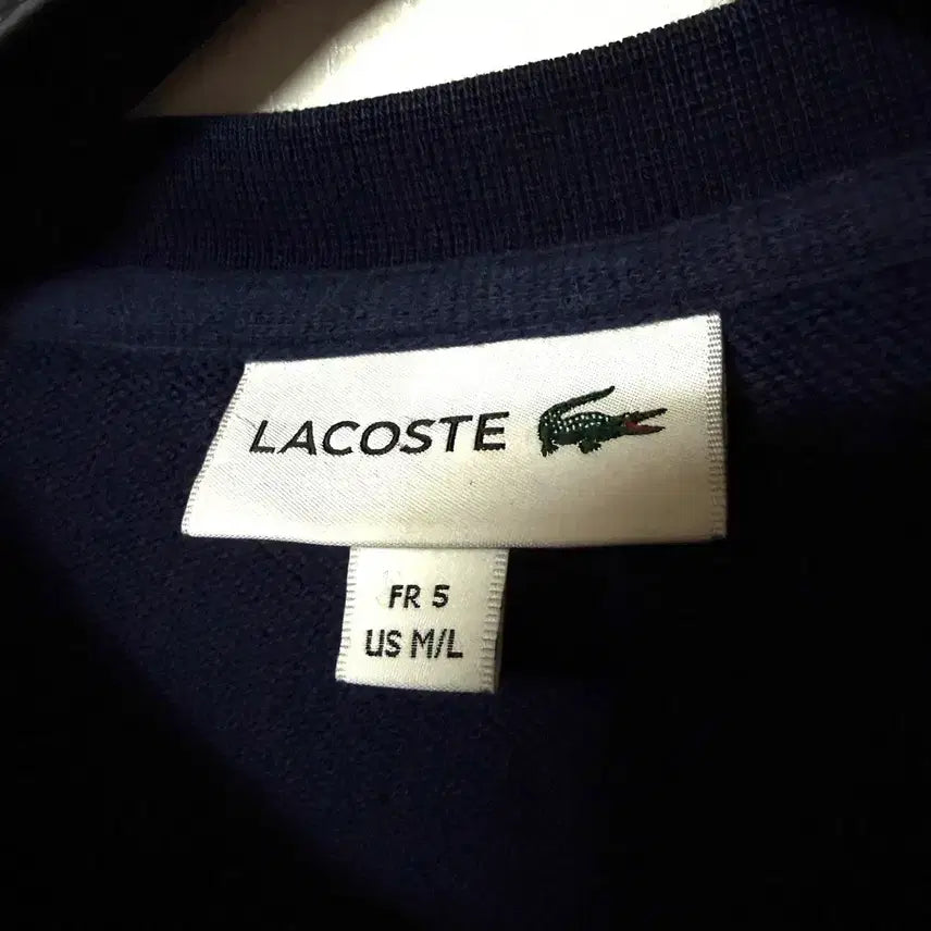 [BUNJANG] Lacoste Color Block Long Sleeve Sweatshirt Navy / [XL,105]라코스테 배색 맨투맨 긴팔티 네이비