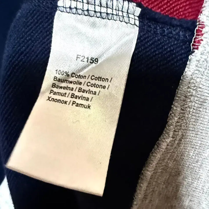 [BUNJANG] Lacoste Color Block Long Sleeve Sweatshirt Navy / [XL,105]라코스테 배색 맨투맨 긴팔티 네이비