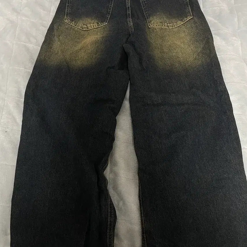 [BUNJANG] UnderOff Semi Balloon Cat Washing Denim Pants Indigo S Size / 언더오프 세미벌룬 캣워싱 데님 팬츠 인디고 s사이즈