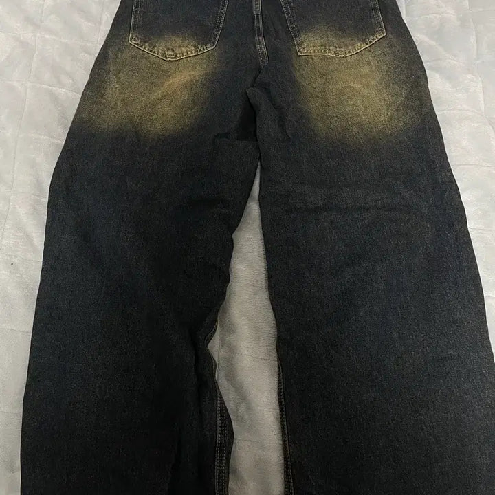 [BUNJANG] UnderOff Semi Balloon Cat Washing Denim Pants Indigo S Size / 언더오프 세미벌룬 캣워싱 데님 팬츠 인디고 s사이즈