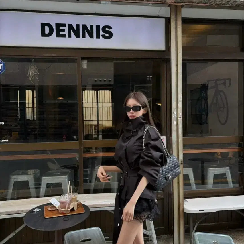 [SOLD OUT] 유즈 YUZ 하이넥 크롭 트렌치자켓