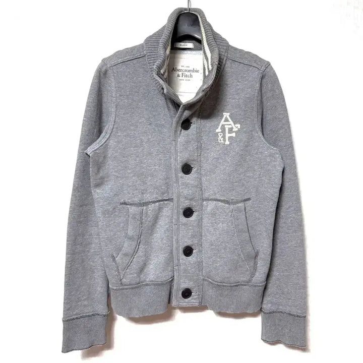 [BUNJANG] Abercrombie High Neck Button-Up Jacket Gray / [S,90]아베크롬비 하이넥 버튼업 자켓 그레이