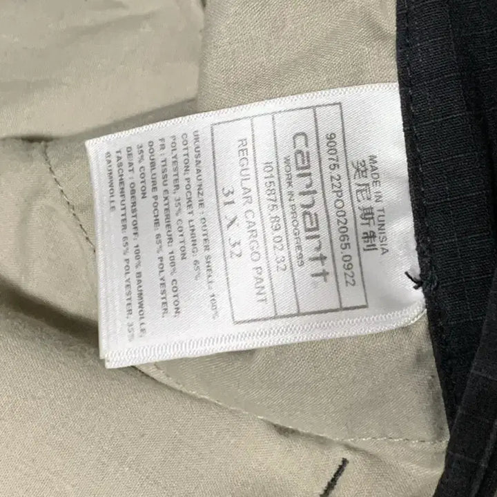 [BUNJANG] Carhartt Regular Cargo Pants 31x32 Black / 칼하트 레귤러 카고 팬츠 31x32 블랙