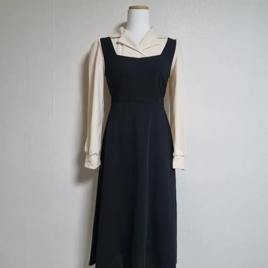 [BUNJANG] Black Bustier Long Dress / 블랙 뷔스티에 롱 원피스