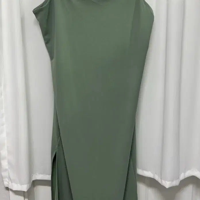 [BUNJANG] H&amp;M Slit Maxi Dress / H&amp;M 끈나시 롱 원피스 카키 슬릿