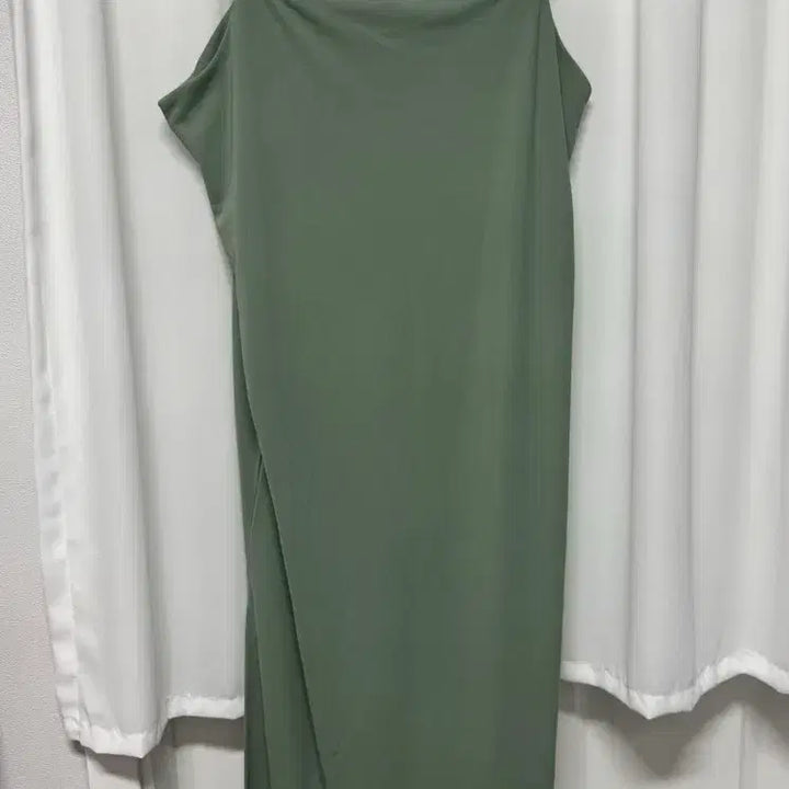 [BUNJANG] H&amp;M Slit Maxi Dress / H&amp;M 끈나시 롱 원피스 카키 슬릿