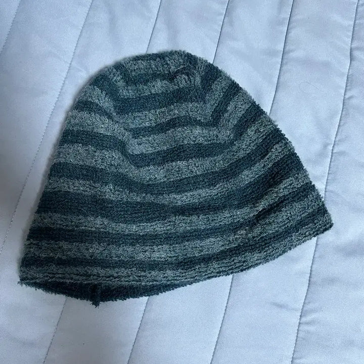 [BUNJANG] As On Stripe Beanie Blue / 애즈온 스트라이프 비니 블루 (미착용 상품)