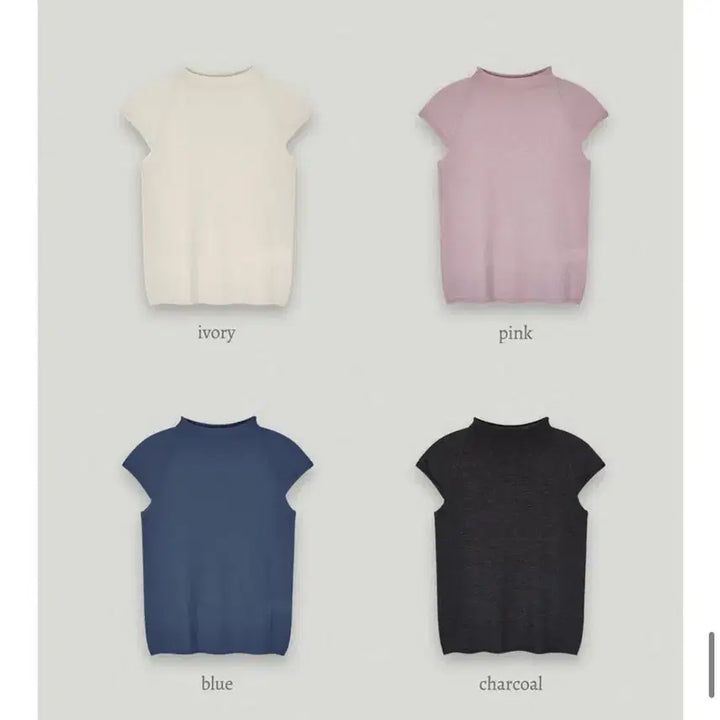 [SOLD OUT] (포장째새상품) 어랜 캡소매 하프넥 니트 Cap sleeve Half-n