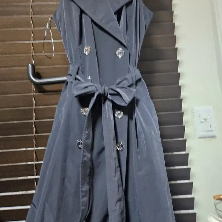 [BUNJANG] DKNY Belted Trench Long Dress / DKNY 벨티드 트렌치  롱 원피스