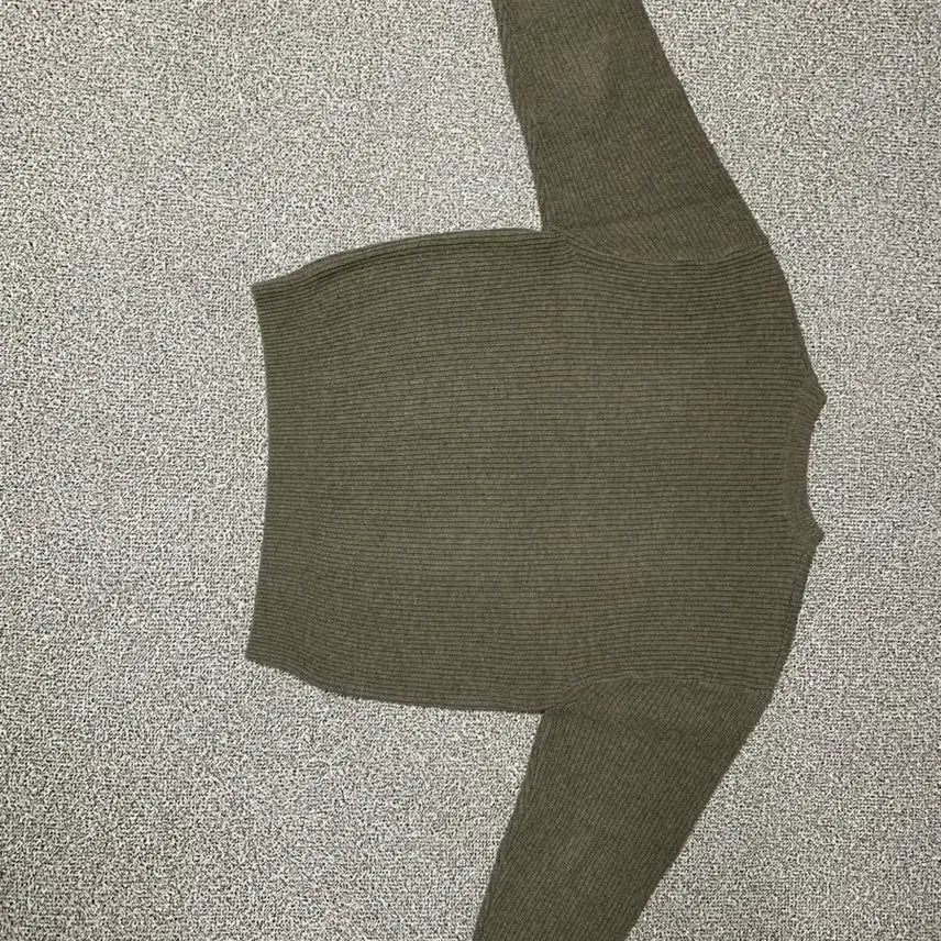 [BUNJANG] Etce Khaki Printed Knit Sweater / Etce 카키 프린팅 니트