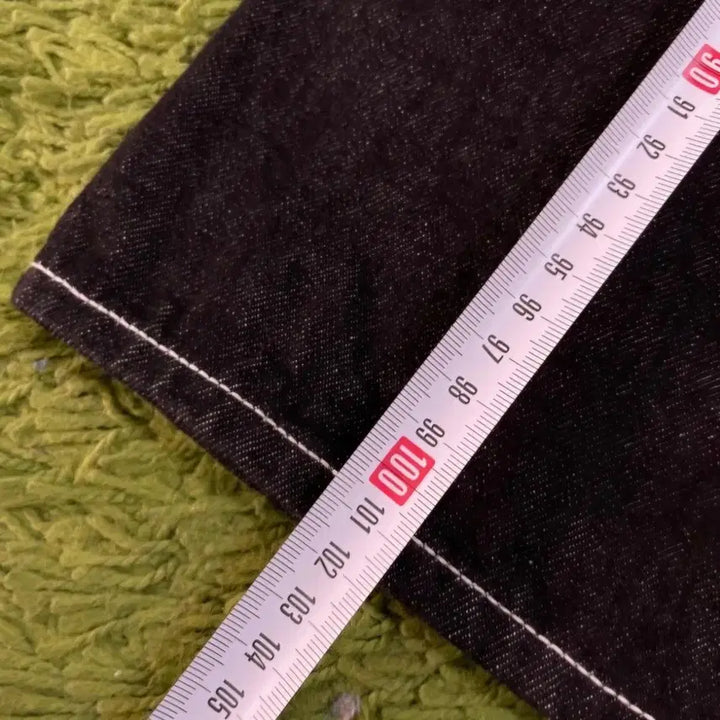[BUNJANG] Black Wide Denim Pants (34 inch) / (34인치) 블랙 와이드 데님 팬츠 청바지