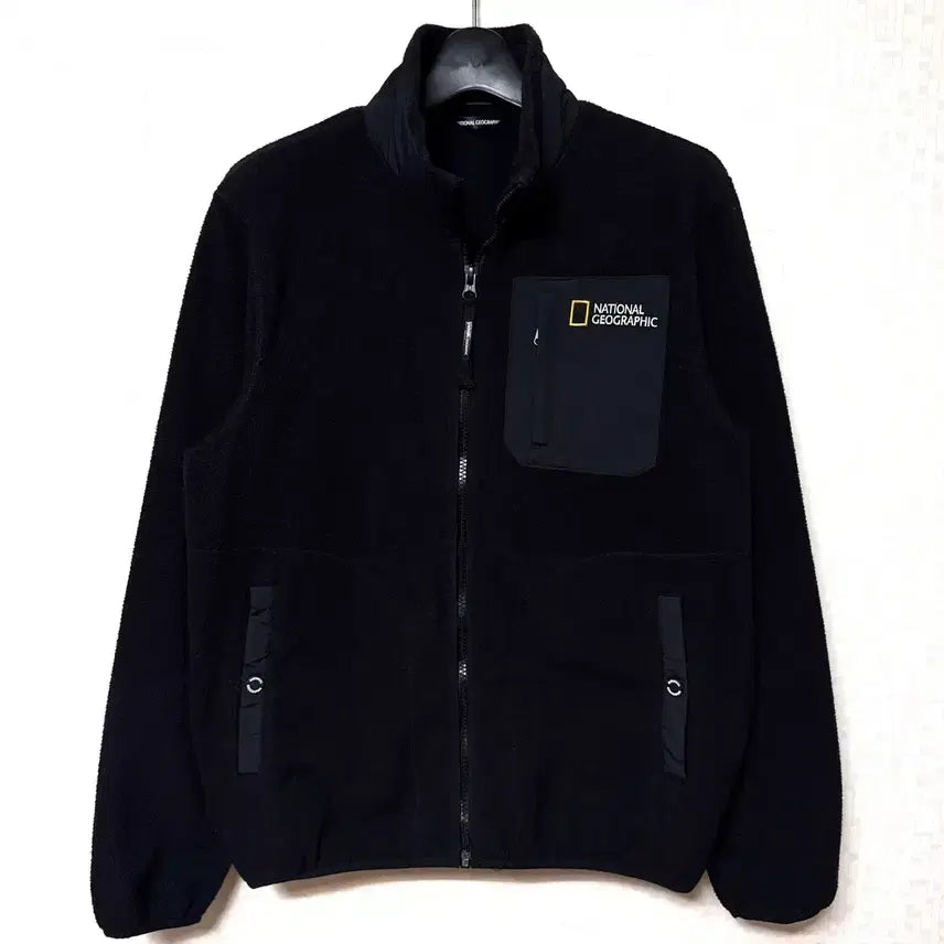 [BUNJANG] National Geographic Fleece Zip-Up Jacket Black / [S,90]내셔널지오그래픽 후리스 플리스 집업 자켓 블랙