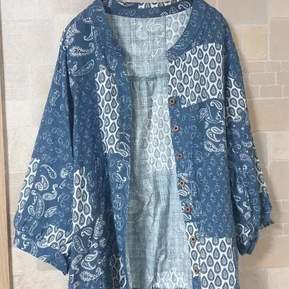 [SOLD OUT] 여성 페이즐리7부남방(새옷)