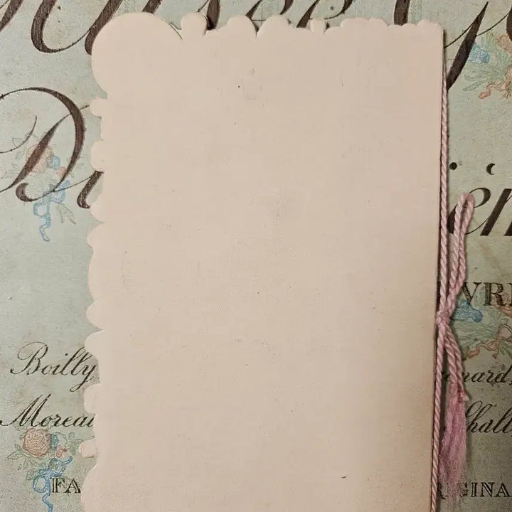 [BUNJANG] Vintage Victorian Embossed Rose Die-Cut Card / 빈티지 빅토리안 다이컷 엠보싱 장미 양각 카드 (은방울꽃)