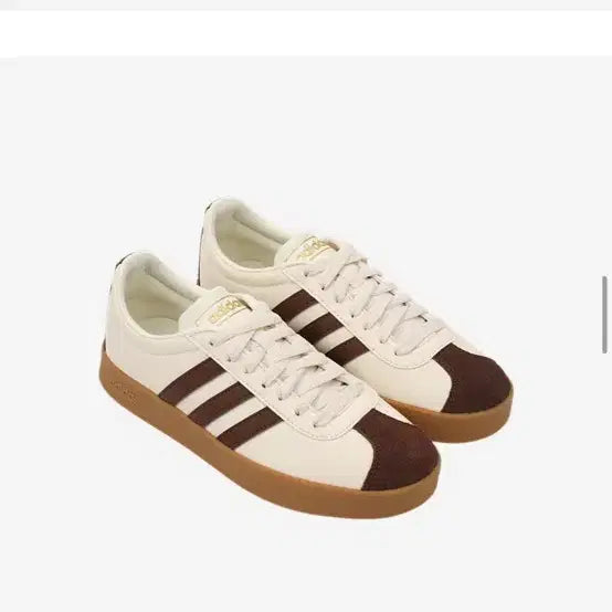 [BUNJANG] Adidas VL Court 2.0 Cream Brown Sneakers / 아디다스 VL 코트 2.0 크림브라운 240 착용 1회