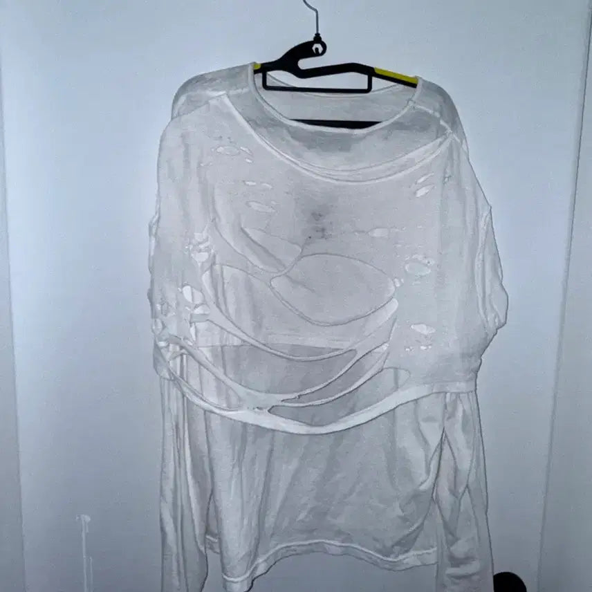 [BUNJANG] Aesir Studios Layered Long Sleeve T-shirt / Aesir studios 흰색 레이어드 티