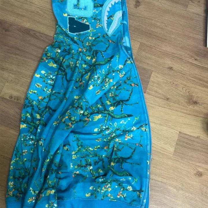 [BUNJANG] BAPE Van Gogh Shark Hoodie / 베이프 반고흐 샤크 후드 급처!!