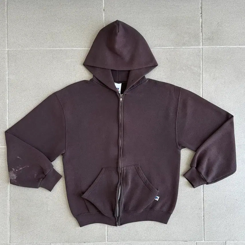 [SOLD OUT] 00s 빈티지 러셀 후드집업 브라운 S