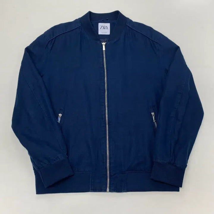 [BUNJANG] ZARA Linen Blouson Jacket (XL) / ZARA 자라 린넨 블루종 자켓 (XL)