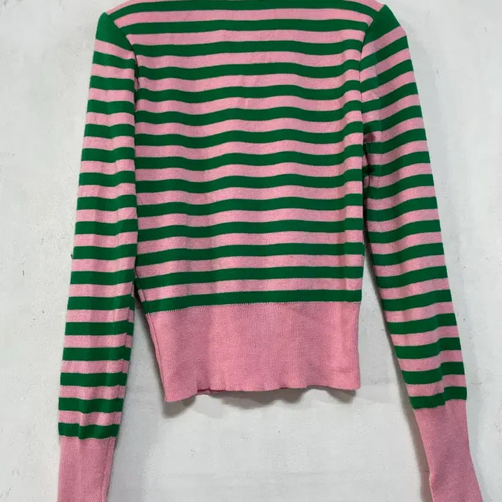 [BUNJANG] BOMI Striped Knit Cardigan / 특가새)N6236 by BOMI 스트라이프 니트.가디건.세미크롭
