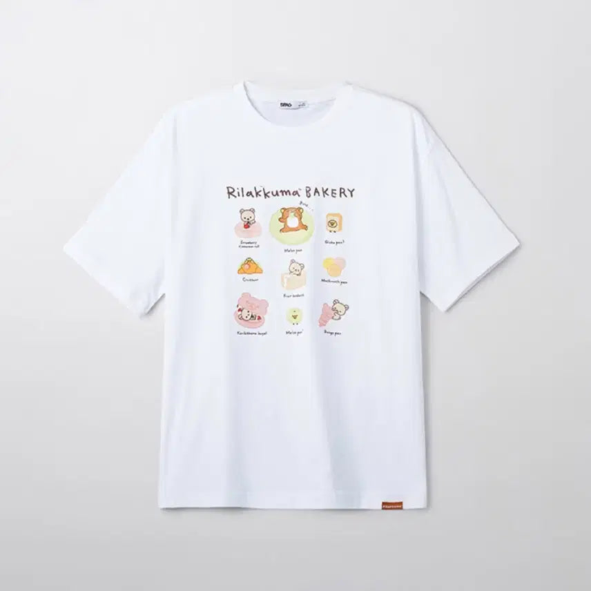 [SOLD OUT] 스파오 리락쿠마 베이커리 반팔 티셔츠 화이트