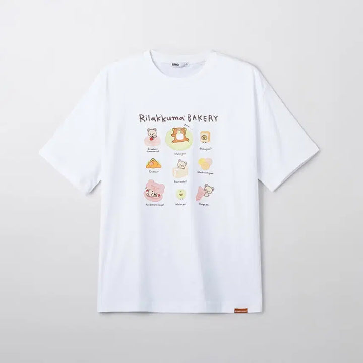 [SOLD OUT] 스파오 리락쿠마 베이커리 반팔 티셔츠 화이트
