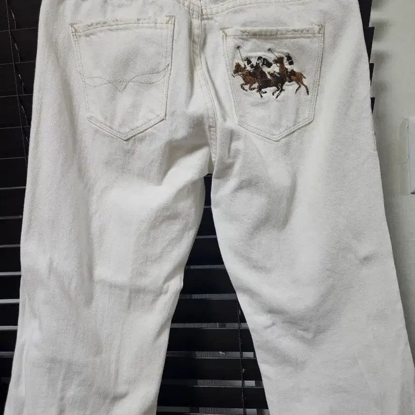 [BUNJANG] Ralph Lauren White Denim Bootcut Pants / 랄프로렌 화이트 데님 부츠컷