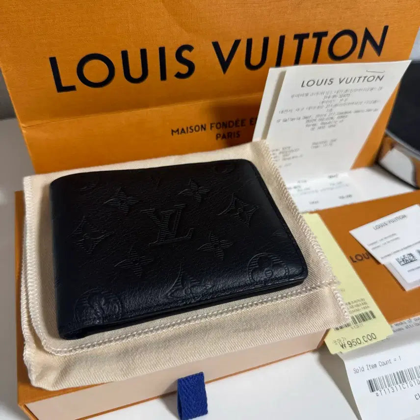 [BUNJANG] Louis Vuitton Monogram Shadow Wallet Black / [당일배송] 루이비통 모노그램 쉐도우 반지갑 블랙