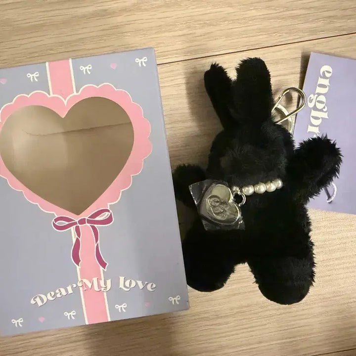 [BUNJANG] Engbrox Honey Bunny Heart Keyring Black / (새상품)앵브록스engbrox 허니버니 하트 키링 블랙