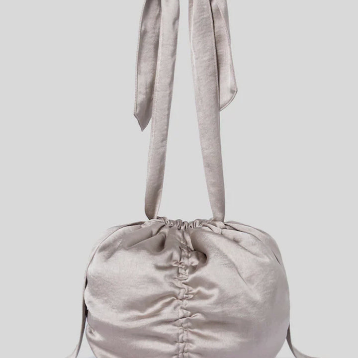 [BUNJANG] Anggae Satin Mini Bag Beige / 앙개 anggae 새틴 미니 볼백 베이지
