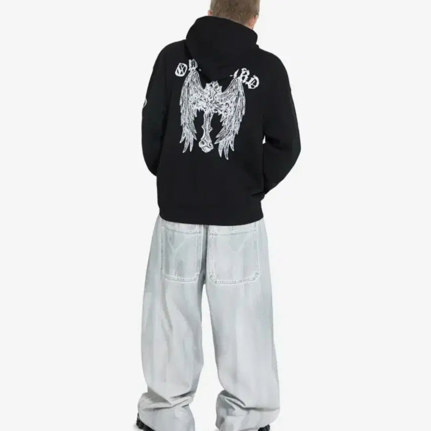 [BUNJANG] OWEY Gothic Cross Hoodie Zip-Up / 오와이 고딕 크로스 후디 집업