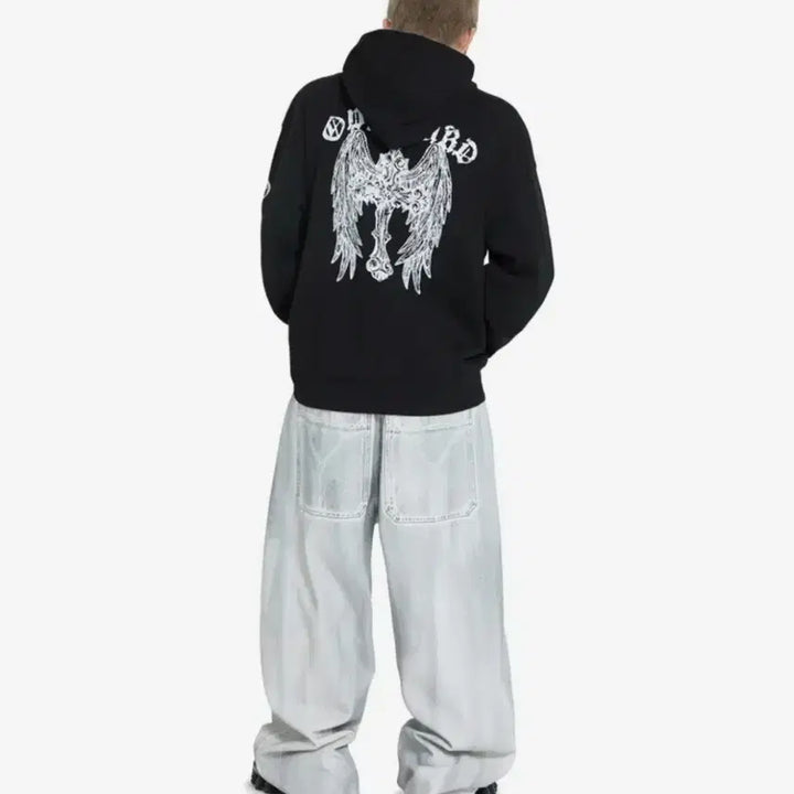 [BUNJANG] OWEY Gothic Cross Hoodie Zip-Up / 오와이 고딕 크로스 후디 집업