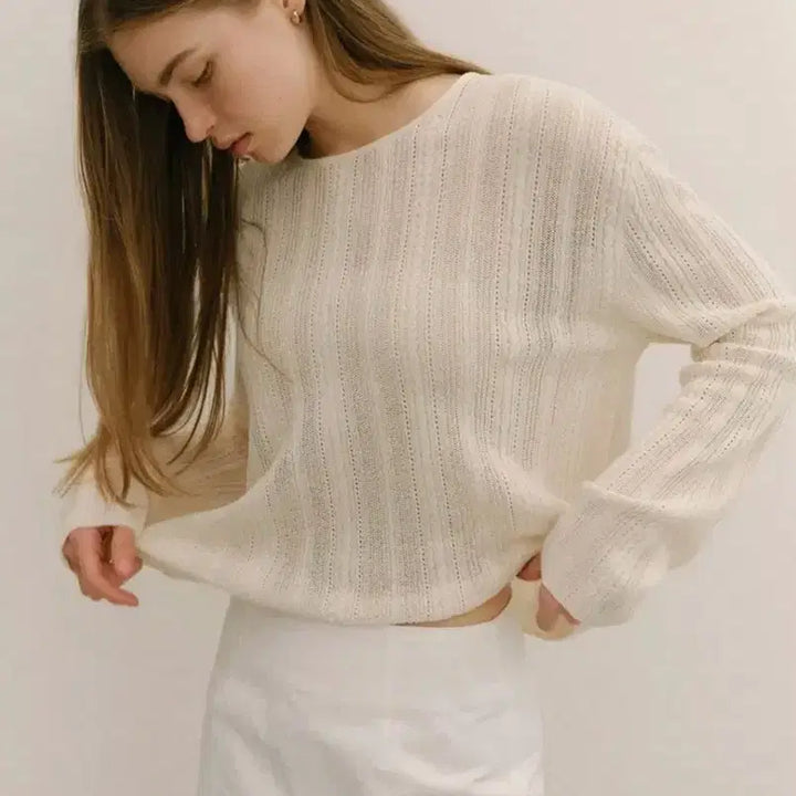 [BUNJANG] Venuet Lily Knit (Cream Beige) / 베뉴엣 릴리 니트 (크림 베이지)