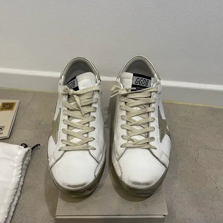 [BUNJANG] Golden Goose Superstar Sneakers White Gold Tab Size 42 / 골든구스 슈퍼스타 화이트 골드탭 스니커즈 42