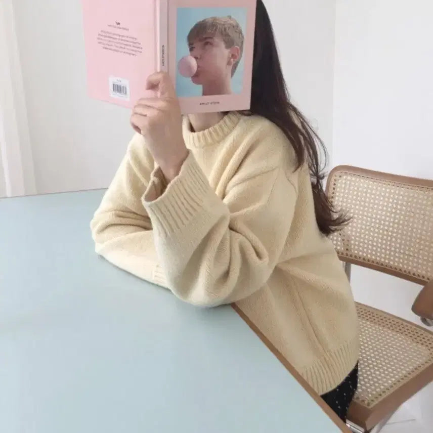 [BUNJANG] 파스텔 버터 옐로우 니트 / 파스텔 버터 옐로우 니트